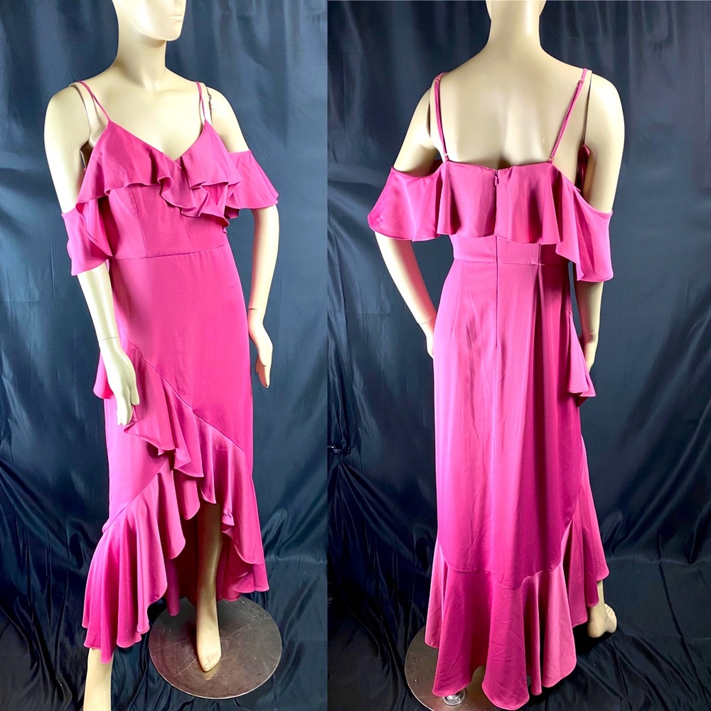 ROMANTIC PINK FRILL DRESS by NICOLE MILLER